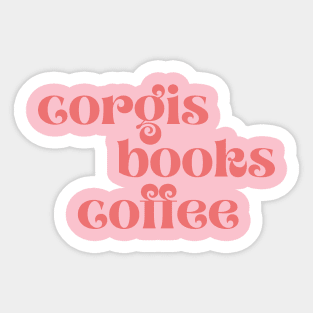 Corgis Books Coffee Sticker